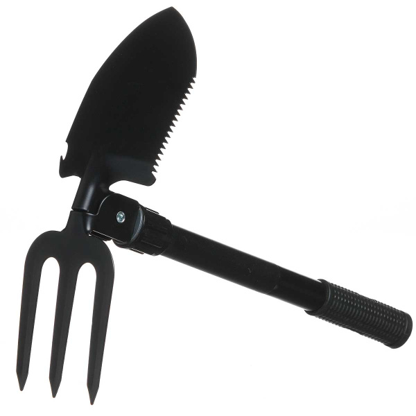 Лопата складная 40см (HD1071) (в сложенном виде 16см) с компасом, с вилкой, в чехле САДОВИТА (50)