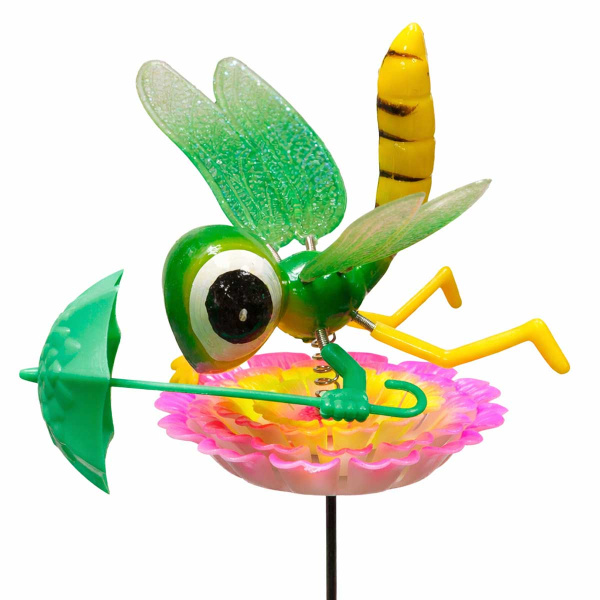 Штекер садовый Стрекоза с зонтом NA2682 8*10см (288)