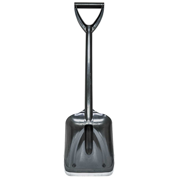 Лопата снеговая пластиковая АвтоЛюкс 200*250*700 литая с алюминиевой планкой