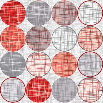 Клеенка 140*20 ДЕКОРАМА 35А (серо-кр.круги) ТУРЦИЯ