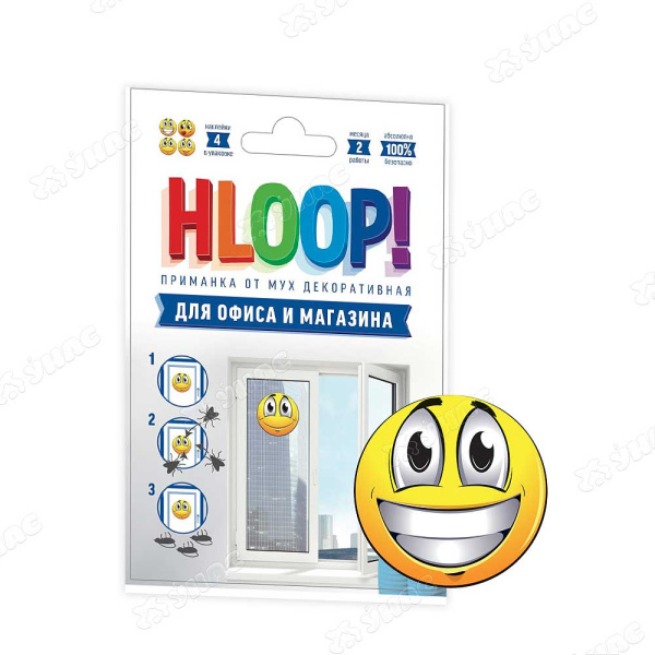 Наклейки от мух HLOOP (Смайлы) х50 ХЛПН4квС