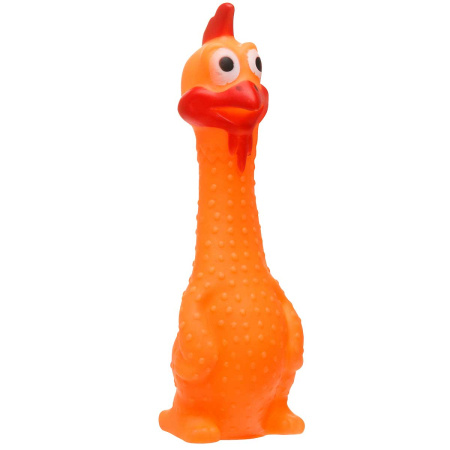 Игрушка д/животных "Кричащая курица" NA2499 цвет: Микс (17см) (360)