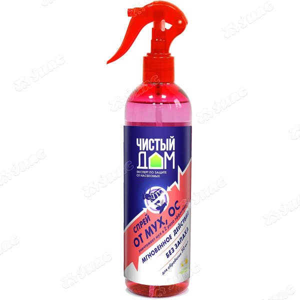 Спрей от мух,ос 400мл Чистый дом 02-344 х24