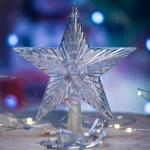 Гирлянда макушка LS-3-6 звезда 17 см цветная х60