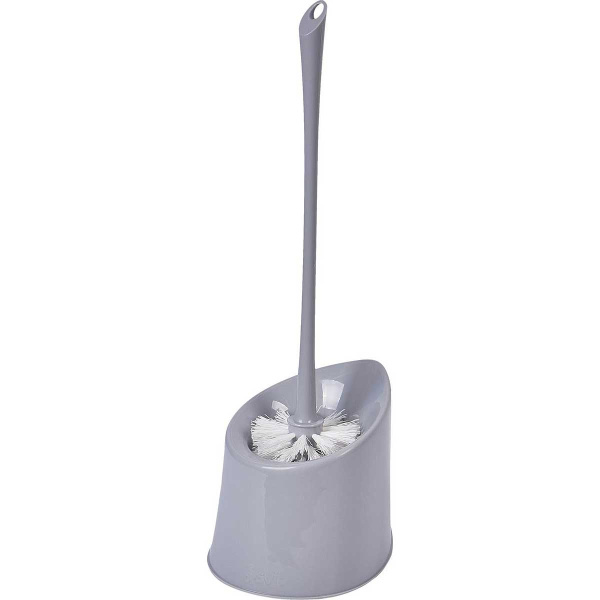 Комплект WC Vogue (ершик + подставка) серебряный 