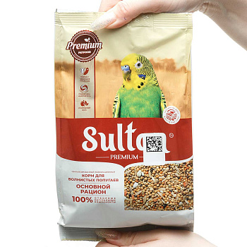 Султан Новый. (Sultan) Корм для волнистых попугаев500г (пленка)  Оновной рацион 5950Х18