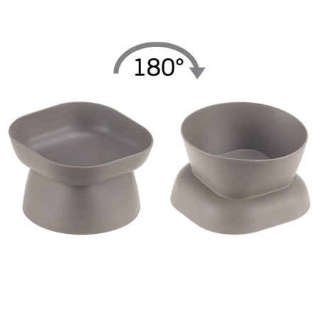 Миска для животных КВАДРО 0,2 л французcкий  серый М1807 х12