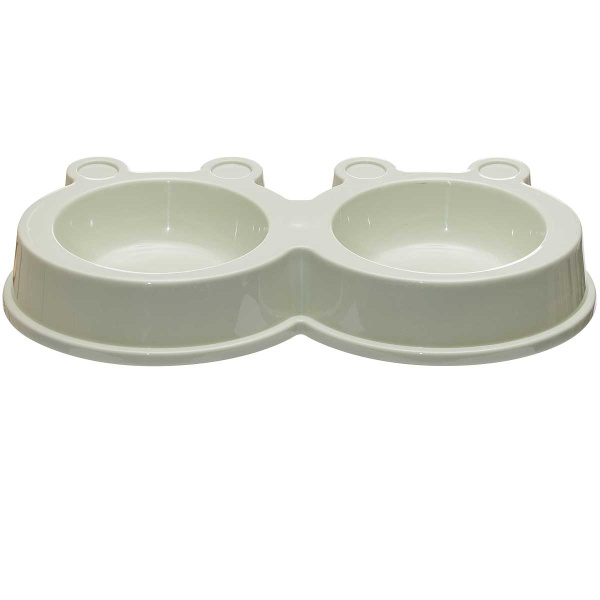 Миска для животных двойная 2*150 мл 27*14 см NA2648