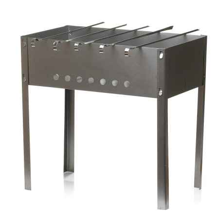 Мангал  "Эконом" 400х240х400 (0,35-0,4мм) х13, в коробке + 5 шампуров (сталь 0,5мм уголком без витка) ООО "ТД"МЕТИЗ"