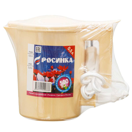 Эл. чайник ЭЧ 0,5/0,5-220 "РОСИНКА" 0,5л/0,5кВт (цвет БЕЖЕВЫЙ) х10