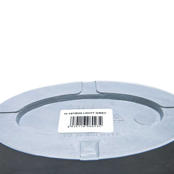 Вазон 5,5 л светло-серый H-16YB25cc 