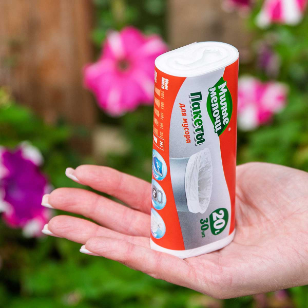 Мешки для мусора 20 л 30 шт Милые Мелочи Белые 0660CD  х20