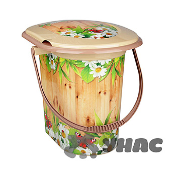 Ведро туалет 17 л Летний день БШ2328(10)