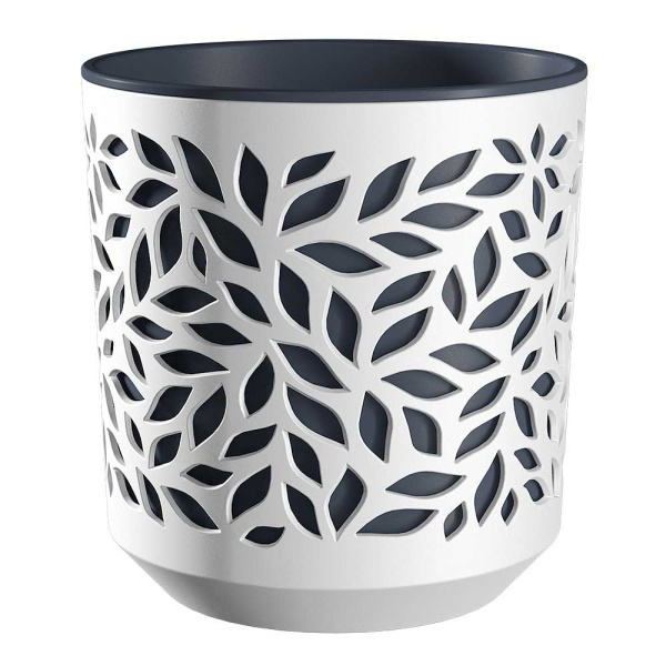 Кашпо Leaves 8л Белый/Антрацит КШ-5834 х6 