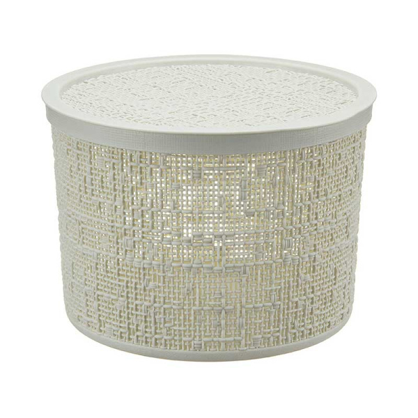 Коробка БЯЗЬ с крышкой D22 4,5л Бел Ротанг М2329