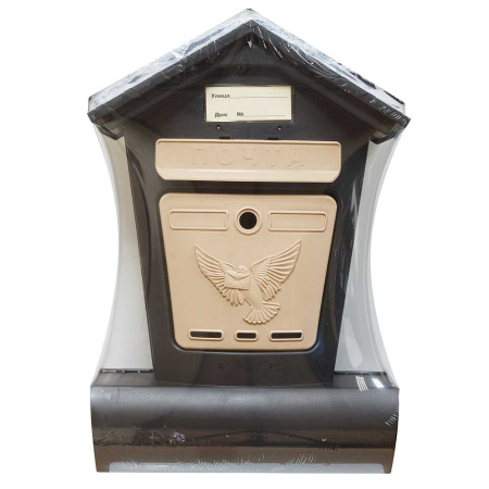 Ящик почтовый "Элит" черный с бежевым х10
