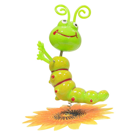 Штекер садовый Гусеница на цветке NA2305 10*13см