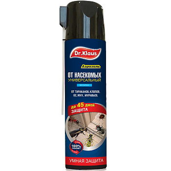 Др.Клаус 250 мл (аэрозоль) УНИВЕРСАЛ от ОС МУХ ТАРАК МУРАВ и др насек х12