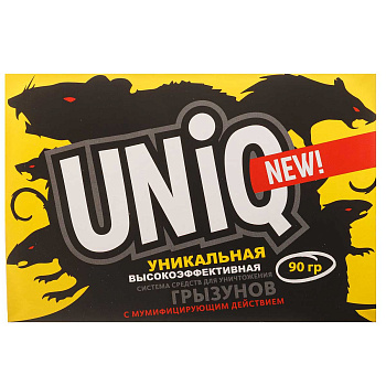 mini UNIQ гель+гранулы 90 гр от грызунов UN90 х24