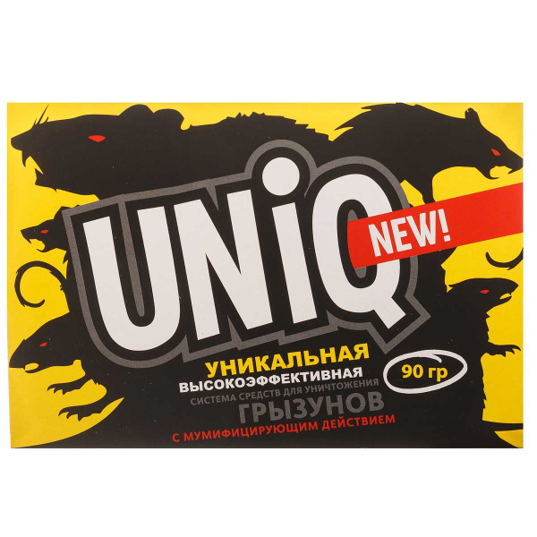 mini UNIQ гель+гранулы 90 гр от грызунов UN90 х24