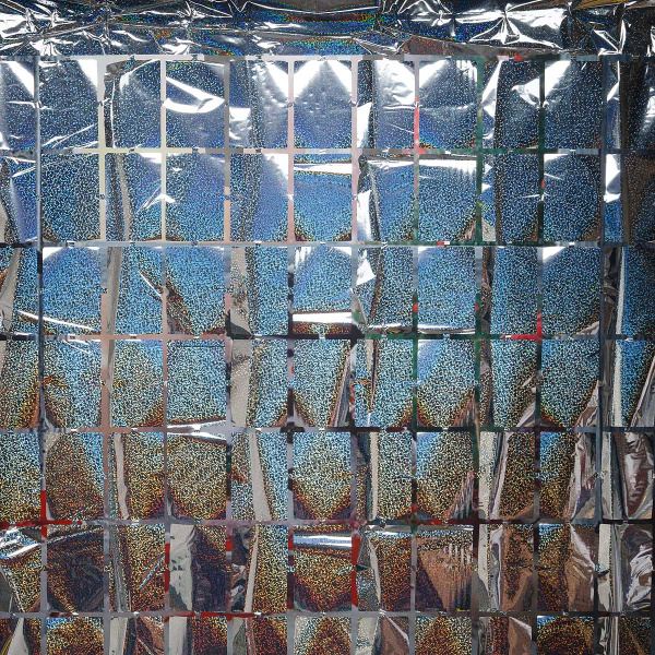 Занавес 9222-23-2 из фольги "Прямоугольник" 1*1,8м Серебро