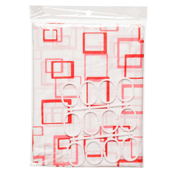 Шторы для ванной 180*180 см с рисунком РВХ G-9-7NA 