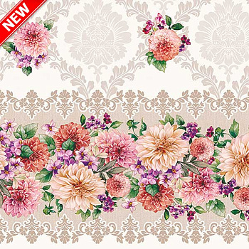 Клеенка 140*20 ДЕКОРАМА 159А георгины ТУРЦИЯ