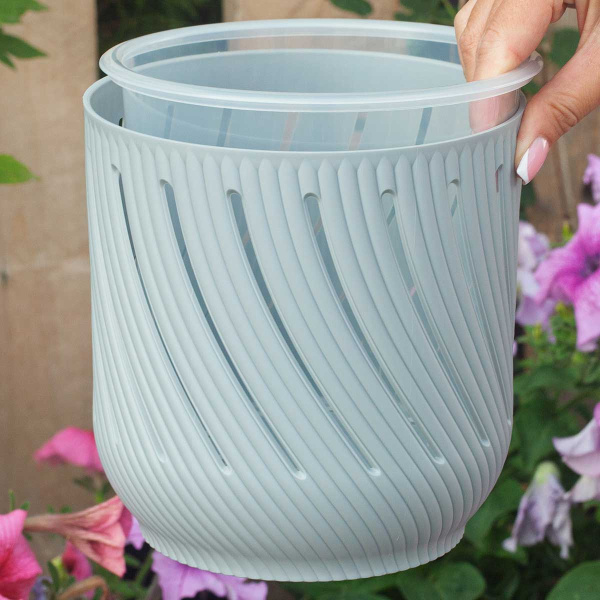 Кашпо Fleurs 3,1 л Серый жемчуг КШ-3727 х8 