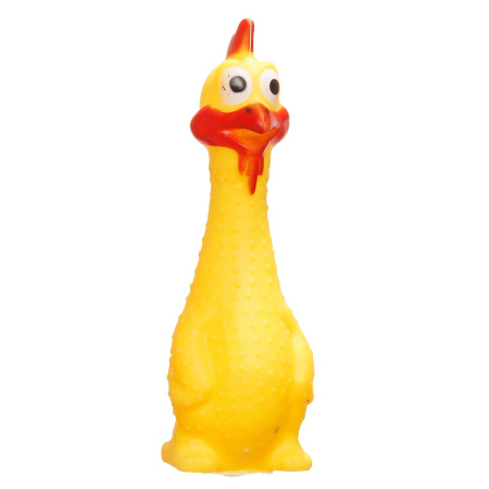 Игрушка д/животных "Кричащая курица" NA2499 цвет: Микс (17см) (360)