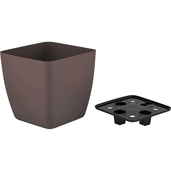 Горшок ВИЕННА 5л со встав квадрат горький шоколад 