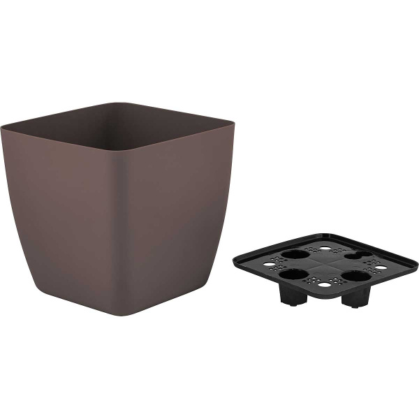 Горшок ВИЕННА 5л со встав квадрат горький шоколад 