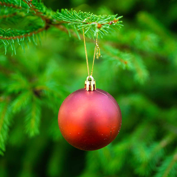 Набор елочных украшений JT25-A2077 6 см 12 шт Шары красный/белый/зеленый