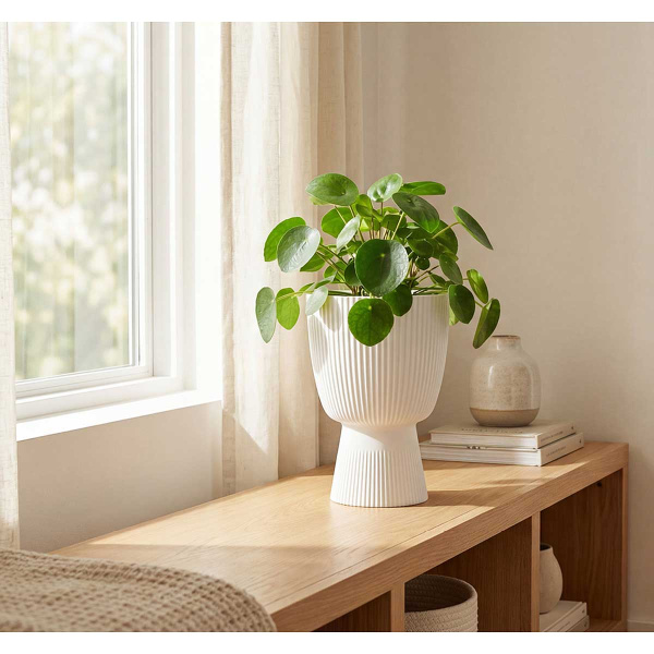 Кашпо ВЕЛЬВЕТ D180мм 1,9л со вставкой Белый М3269 х8 