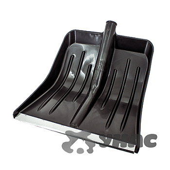 Лопата снеговая пласт с планк 360х420 Малыш ЛЮКС d32 черная