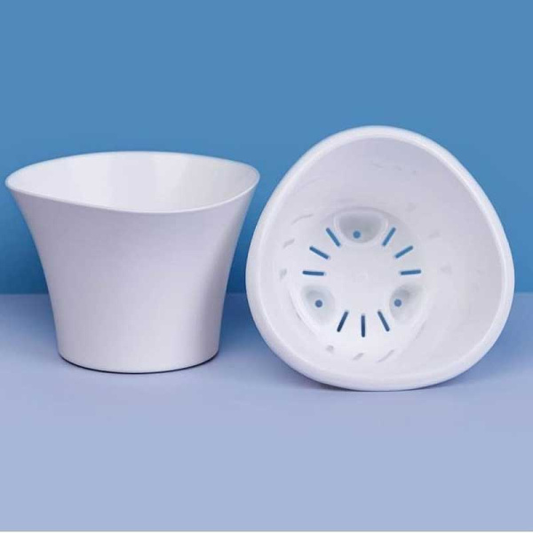 Кашпо "Лагуна" 1,5 л со встав Белый Пласт Авеню х15 