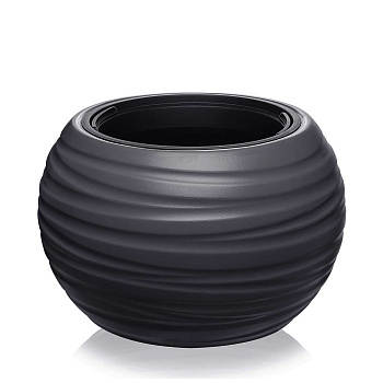 Кашпо Луна D395 6/26л графит 634 х4 