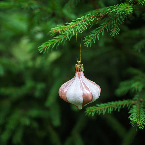 Набор елочных украшений 6ADZCKE9-J5-7 6 см 9 шт Шары Розовое золото