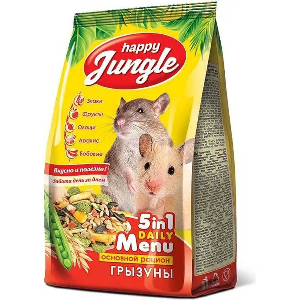 ХэппиДжангл Корм для грызунов (универсал) 350г J109