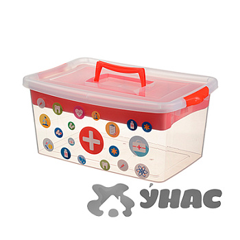 Контейнер Аптечка 9л красный М2908(10)