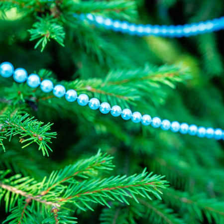 Цепь новогодняя 5ZLAZ8-5-4 Шарик d-0.8 мм 5 м лазурь