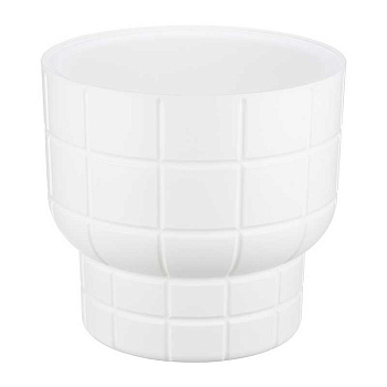 Кашпо КАРЕ D280мм 7,8л со вставкой белый М3259 х1 