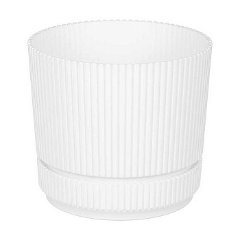 Кашпо СТРИП D110 0,6л с подставкой Белый М3245 х18 