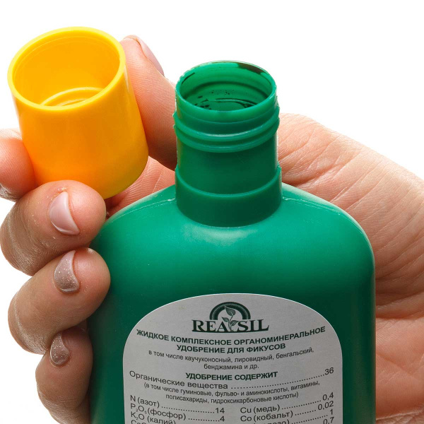 Удобрение комплексное органоминеральное для фикусов REASIL 0.25л СЖ без коробки 