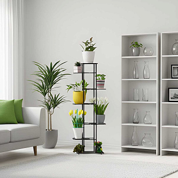 Подставка д/цветов Разборная-8 Черная Тверь