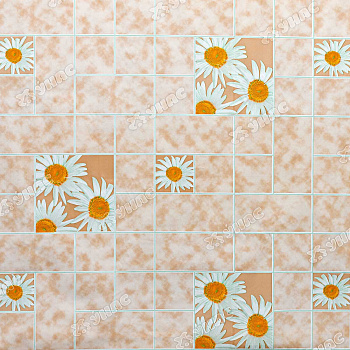 Клеенка т/о 125*25м 1сорт 147/2(ромаш на беж)Тверь