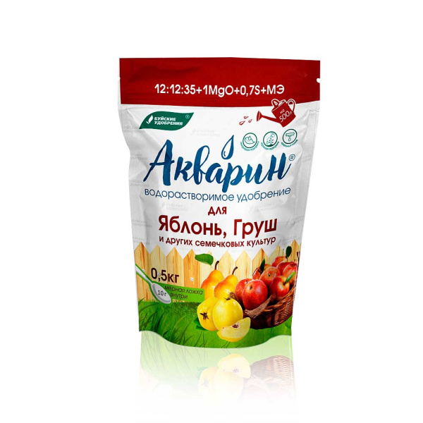 Акварин Для яблонь и груш 0,5кг (дой-пак) БХЗ х 12 