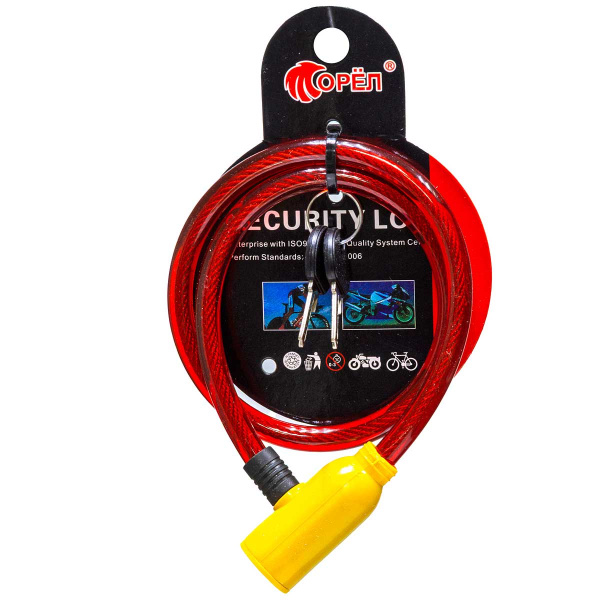 Замок-тросс велосипедный 10*650 мм NA2692-1 (200)