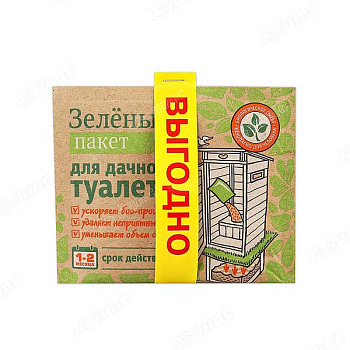 Доктор Робик Зеленый пакет 30 г для дачных туалетов