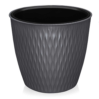 Кашпо Керама 8,5л графит Эльфпласт 497 х14 