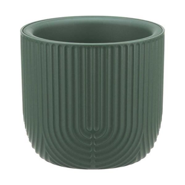 Кашпо РАМОНА D150 мм 1 л со вставкой нефритовый М3260 х12 